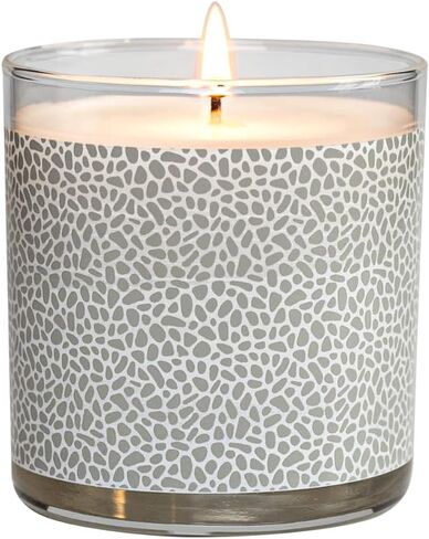Pebbles Art-Inspired Scented Candle | 9oz Soy Coconut Wax Blend | 55-Hour Burn | Premium Morning Dew & Bougainvillea Scent | Signature Artistic Glass Vessel | Unique Gift | Made in The USA in Saudi Arabia