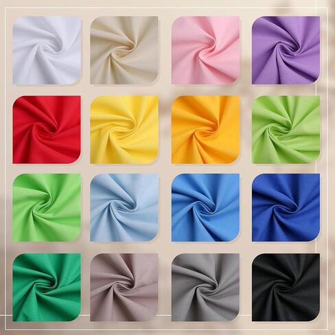 White Cotton Fabric, Natural 100% Cotton Poplin Fabric by The Yard 59 Inches Wide Lining Fabric for Sewing Apparel Cloth Soft Embroidery Quilting, 1 Yard in Saudi Arabia