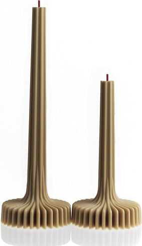 LAWA Set of 2 Vase Candle - Beautiful Handmade Pillar Unscented Soy Wax Elegant Aesthetic Candle Housewarming Gift Home Room Shelf Decor Idea White in Saudi Arabia