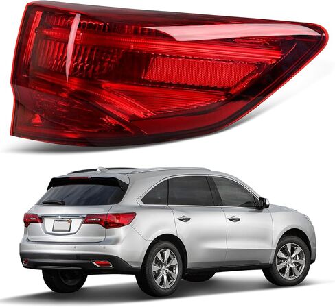 مجموعة الضوء اليسرى على جانب السائق المتوافق مع ACURA MDX 2014 2015 2015 2017 2018 2019 2019 2020 ، المصباح الخلفي الخارجي 33550TZ5A02 AC2804103 (14-20 Acura MDX Driver Side) in Kuwait