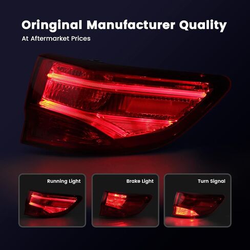 مجموعة الضوء اليسرى على جانب السائق المتوافق مع ACURA MDX 2014 2015 2015 2017 2018 2019 2019 2020 ، المصباح الخلفي الخارجي 33550TZ5A02 AC2804103 (14-20 Acura MDX Driver Side) in Kuwait