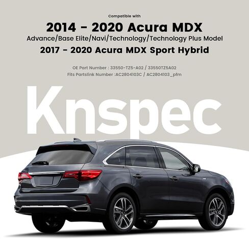 مجموعة الضوء اليسرى على جانب السائق المتوافق مع ACURA MDX 2014 2015 2015 2017 2018 2019 2019 2020 ، المصباح الخلفي الخارجي 33550TZ5A02 AC2804103 (14-20 Acura MDX Driver Side) in Kuwait