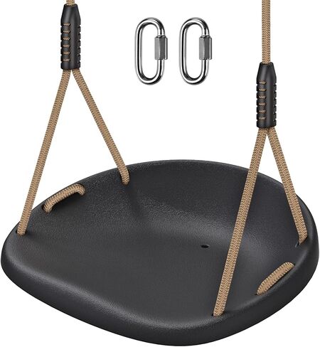 2 Pack 500LB Capacity Heavy Duty Swing Seat with Wider Swing Board & Height Adjustable Rope from 50 to 80 inch Swings Set Swings for Playground Backyard Patio Garden Black in Kuwait