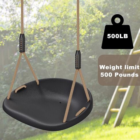 2 Pack 500LB Capacity Heavy Duty Swing Seat with Wider Swing Board & Height Adjustable Rope from 50 to 80 inch Swings Set Swings for Playground Backyard Patio Garden Black in Kuwait