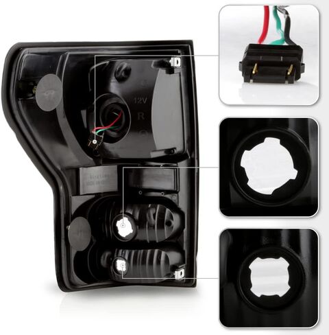 ACANII - For Smoked 2007-2013 Toyota Tundra Pickup LED Tail Lights Brake Lamps Left+Right in Saudi Arabia
