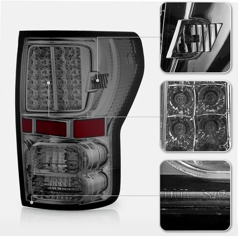ACANII - For Smoked 2007-2013 Toyota Tundra Pickup LED Tail Lights Brake Lamps Left+Right in Saudi Arabia