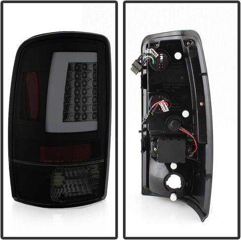 Acanii - للفترة 2000-2006 Chevy Suburban 1500 2500 Tahoe GMC Yukon Black Smoked LED Tube Light Lights مصابيح الفرامل اليسار+اليمين in Saudi Arabia