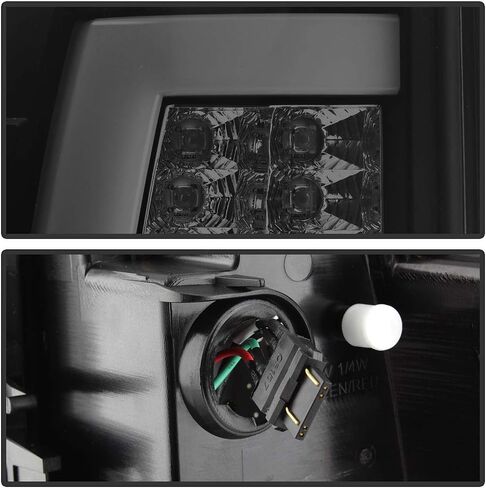Acanii - للفترة 2000-2006 Chevy Suburban 1500 2500 Tahoe GMC Yukon Black Smoked LED Tube Light Lights مصابيح الفرامل اليسار+اليمين in Saudi Arabia