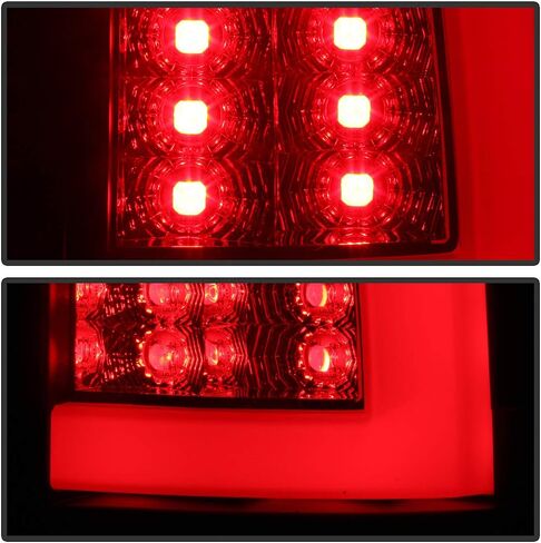 Acanii - للفترة 2000-2006 Chevy Suburban 1500 2500 Tahoe GMC Yukon Black Smoked LED Tube Light Lights مصابيح الفرامل اليسار+اليمين in Saudi Arabia