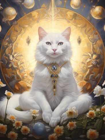 VAIIEYO 5D DIY Diamond Art Kits for Adults Cat, Diamond Painting Animal, Paint by Numbers Full Drill Round Rhinestone Craft Canvas for Home Wall Decor Gift 12x16 inch-38 in Kuwait
