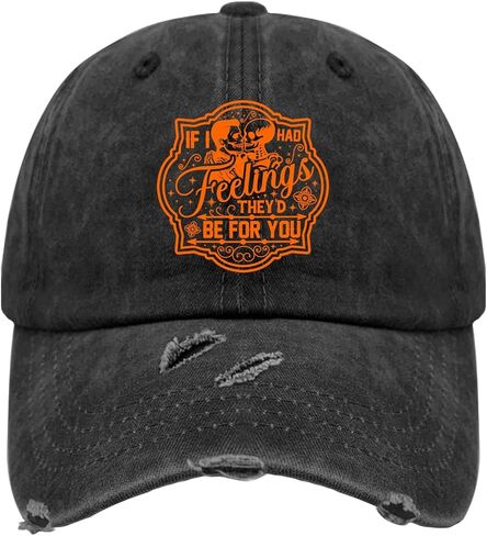 If I Had Feelings They'd Be for You Valentines Day Hat for Men Washed Distressed Baseball Cap Classic Washed Running Hats Adjustable in Saudi Arabia