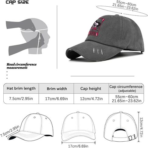 The Lovers Tarot Card Valentines Day Hat for Mens Washed Distressed Baseball Caps Aesthetic Washed Ball Caps Quick Dry Dark Grey in Saudi Arabia