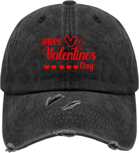 Happy Valentines Day Hats for Mens Washed Distressed Baseball Cap Cool Washed Hiking Hats Quick Dry in Saudi Arabia