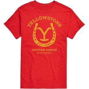 الملابس الهجينة - يلوستون - كوموب حدوة الحصان - تي شيرت رسومات قصيرة للرجال in Kuwait