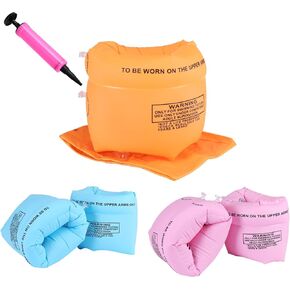 2 Pcs Arm Floaties Inflatable Swim Arm Bands Floater Sleeves Swimming Rings (Pink) in Kuwait