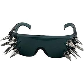 Spike Punk Rock Sunglasses Cool Blue/Black/Red/Green Glasses Girl Womens in Kuwait