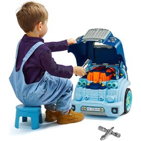VEVOR Engine Toy, 60 Pieces, Kids Mechanic Car Repair Set with Removable Parts, Lights and Sounds, Steering Wheel and Horn, Kids Mechanic Workshop Set for Toddler Ages 3 Years and Up, Green in Kuwait