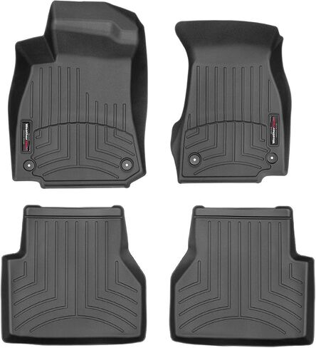 WeatherTech Custom Fit FloorLiners for Audi A6 Allroad, A7, RS 6 Avant, RS7, S6-1st & 2nd Row (441511-1-3), Black in Saudi Arabia