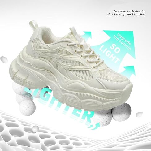 Womems Walking Shoes Running Tennis Fashion Sneakers Athletic Gym Workout Comfortable Breathable Lightweight in Saudi Arabia