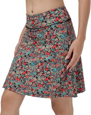 Xioker Women Skorts Skirts with Zipper Pockets,Athletic Golf Tennis Swim Skirts 20" Knee Length Skorts for Womem in Kuwait