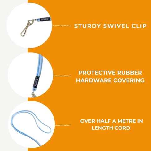 Dog & Field Signature Dog Whistle Lanyard – Lightweight, Stylish & Durable Whistle Lanyard for Dog Training – Comfortable Rubber Hardware – 8 Colours - Lime Green in Kuwait