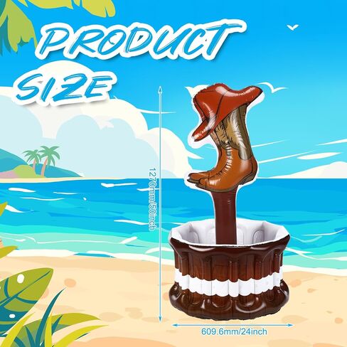 Chuangdi 2 Pcs 36" Inflatable Cactus Cooler Fiesta Cactus Ice Bucket Wearing Sombreros Hat Mexican Decorations Fiesta Cinco De Mayo Cooler for Summer Swimming Pool Hawaiian Themed Party Supplies in Kuwait