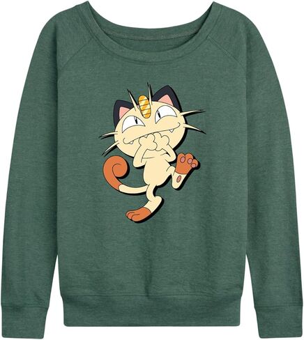 HYBRID APPAREL - Pokémon - Meowth Shadow - Women's Lightweight French Terry Pullover in Kuwait