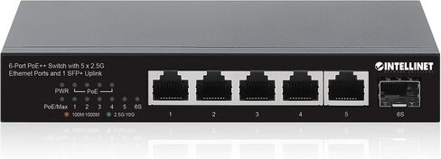 Intellinet 9-Port Switch with 8 x 2.5G Ethernet Ports and 1 SFP+ Uplink - 60 Gbps Switch Fabric/Switching Capacity, Fanless, Wall-Mountable – 3 Yr Mfg Warranty – 562096 in Saudi Arabia