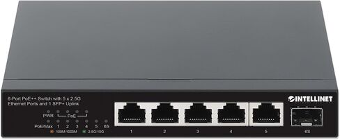 Intellinet 9-Port Switch with 8 x 2.5G Ethernet Ports and 1 SFP+ Uplink - 60 Gbps Switch Fabric/Switching Capacity, Fanless, Wall-Mountable – 3 Yr Mfg Warranty – 562096 in Saudi Arabia