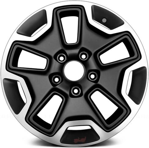 17 inch Wheel Compatible for 2013-2018 Jeep Wrangler 17x7.5 10 Vented Polished Black Reman Factory Rim in Saudi Arabia