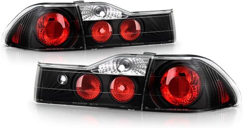 ACANII - For Black 2001-2002 Honda Accord 4-Door Sedan Tail Lights Brake Lamps Taillights Taillamps Left+Right Assembly in Saudi Arabia