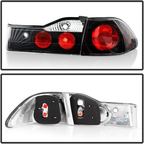 ACANII - For Black 2001-2002 Honda Accord 4-Door Sedan Tail Lights Brake Lamps Taillights Taillamps Left+Right Assembly in Saudi Arabia