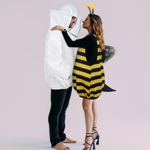 Hercicy Halloween Bee & Beekeeper Costume Costume Cosplay - Bee Jacket with Head Piece in Saudi Arabia