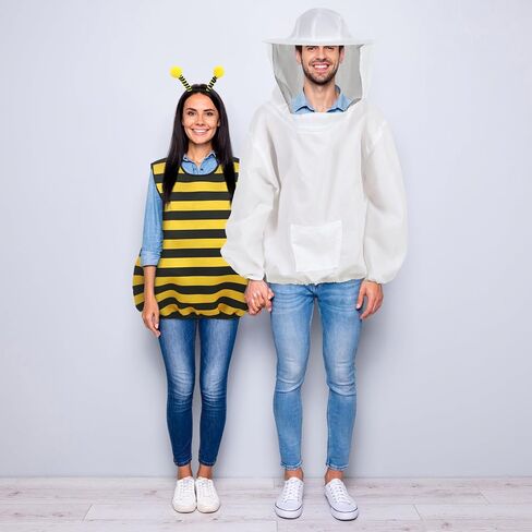 Hercicy Halloween Bee & Beekeeper Costume Costume Cosplay - Bee Jacket with Head Piece in Saudi Arabia
