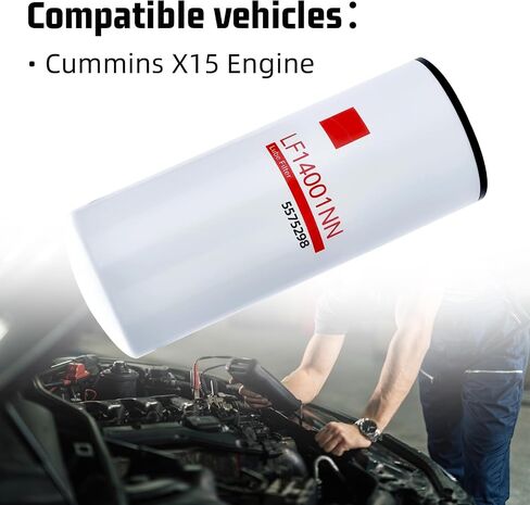 5575298 LF14001NN مرشح زيت المحرك متوافق مع محرك Cummins X15 ， نسخة ترقية من LF14000NN و LF9080 ، 6 حزمة in Saudi Arabia