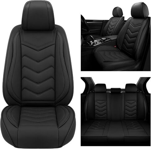 Car Seat Cover for Acura ADX 2025,Seat Cover Full Set,Non-Slip Waterproof seat Cover,Wear-Resistant Nappa Leather car seat Covers.(Standard 5 Seats/Pure Black) in Saudi Arabia