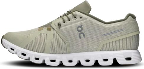 On Men's Cloud 5 Sneakers, Chalk/Grove, 11.5 Medium US in Saudi Arabia