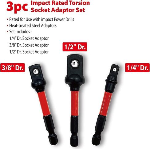 Big Red Bht-03itsa01r-3 Torin 3-Piece 1/4 "Hex Shank ، 1/4 ، 3/8" ، 1/2 " in Saudi Arabia