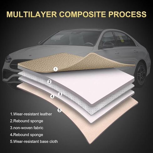 Car Seat Covers Fit for Chevy Tahoe 2011-2024 2025 2026: Luxury Leather Automotive Front Seat Covers, Truck Car Seat Protector(2PCS Front, Black&Grey) in Kuwait