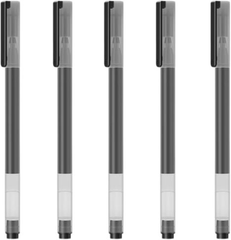 Gel Ink Pens, Fine Point 0.5 mm, Black, Pack of 5 in Kuwait