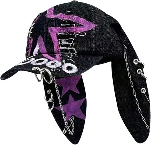 Women Rabbits Ears Baseball Long Ear Versatile Ripped Hat for Idol Concert Shows Breathable Hat for Adults in Kuwait