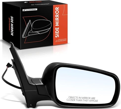 A-Premium Passenger Side Power Door Mirror - Compatible with Volkswagen Jetta 1999-2007, Golf 1999-2006 - Heated Manual Folding Black Outside Rear View Mirror in Saudi Arabia