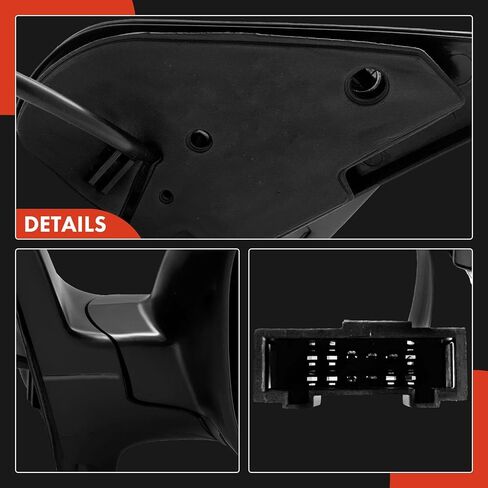 A-Premium Passenger Side Power Door Mirror - Compatible with Volkswagen Jetta 1999-2007, Golf 1999-2006 - Heated Manual Folding Black Outside Rear View Mirror in Saudi Arabia