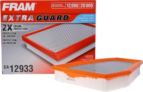 Fram Extra Guard CA12933 Presection Engine Air Flex-Panel fence for 2022-2024 Jeep Grand Cherokee (2.0L) ، يوفر ما يصل إلى 12 شهرًا أو 12000 ميل حماية مرشح in Saudi Arabia