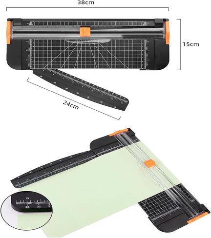 A4 Paper Cutter 12 Inch Paper Trimmer Scrapbook Supplies Tool for Craft Paper, Photo, Cardstock with Security Safeguard and Foldable Ruler in Saudi Arabia