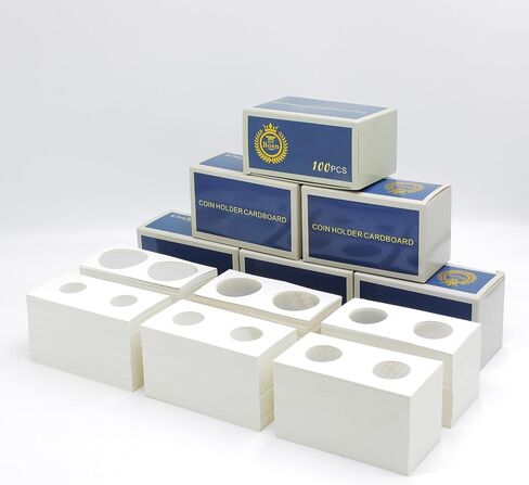 Boen 2400PCS Coin Flips في 6 أحجام من حاملي عملة الورق المقوى لـ Colletors 2x2 Inch Coin Coin Flips لجمع العملة المعدنية (Coin Flips 6-2400) in Kuwait