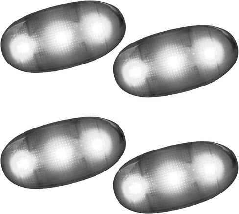 RECON - 2011-2024 Super Duty F350 F450 F550 Dually Fender LED Lights White or Amber & Red Smoked or Clear Lens (4-Piece Set) - Multiple Lens & Colors (WHITE LED, CLEAR LENS) in Saudi Arabia
