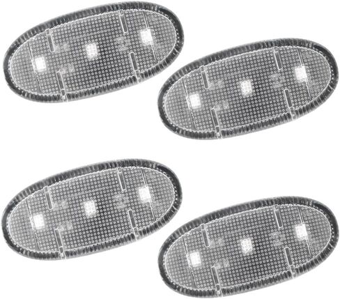 RECON - 2011-2024 Super Duty F350 F450 F550 Dually Fender LED Lights White or Amber & Red Smoked or Clear Lens (4-Piece Set) - Multiple Lens & Colors (WHITE LED, CLEAR LENS) in Saudi Arabia