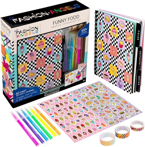 Fashion Angels Yummy Gummies Graphic Journal Set, Includes Sketch Book, Sticker Sheets, Writing Essentials, Tape & More, Ideal for Kids & Teens in Saudi Arabia