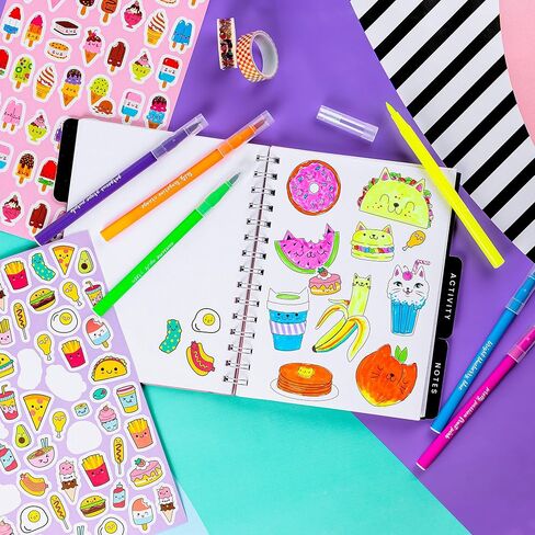 Fashion Angels Yummy Gummies Graphic Journal Set, Includes Sketch Book, Sticker Sheets, Writing Essentials, Tape & More, Ideal for Kids & Teens in Saudi Arabia